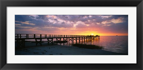Framed Crystal Beach Pier, Florida Print
