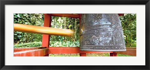 Framed Bell in a Buddhist temple, Byodo-In Temple, Oahu, Hawaii Print