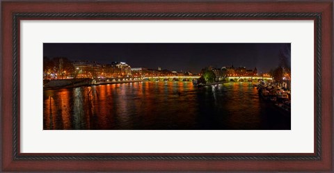 Framed River Seine from Pont des Arts, Paris, Ile-De-France, France Print
