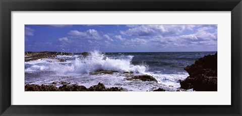 Framed Coastal Waves, Cozumel, Mexico Print