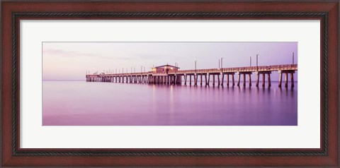 Framed Gulf State Park Pier, Gulf Shores, Baldwin County, Alabama Print