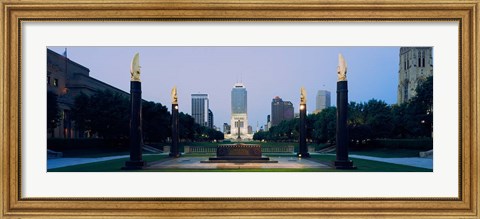 Framed War Memorial in Cenotaph Square, Marion County, Indiana Print