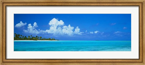 Framed Island in the Ocean, Polynesia Print