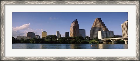 Framed Waterfront Buildings in Austin, Texas Print