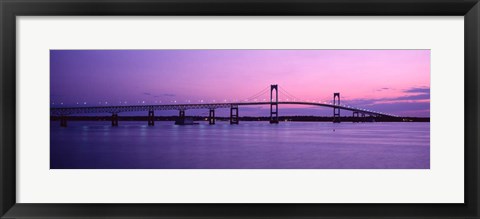 Framed Newport Bridge, Newport, RI Print
