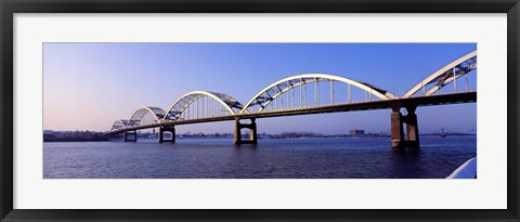 Framed Centennial Bridge, Iowa, Illinois Print