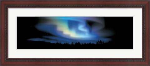 Framed Northern Lights (blue sky) Print