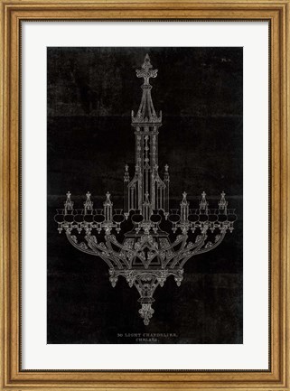 Framed Ornamental Metal Work Chandelier Print