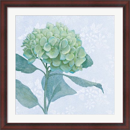 Framed Blue Hydrangea I Crop Print