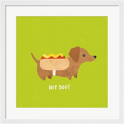 Framed Good Dogs Dachshund Bright Print