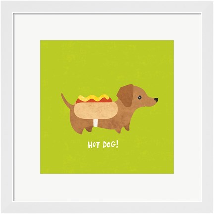 Framed Good Dogs Dachshund Bright Print