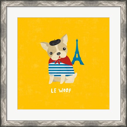 Framed Good Dogs French Bulldog Bright Print