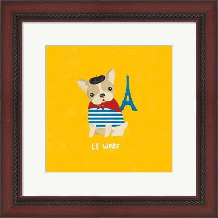 Framed Good Dogs French Bulldog Bright Print