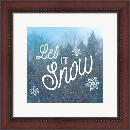 Framed Let it Snow I Print