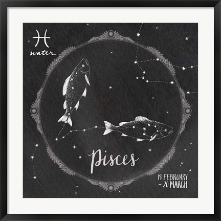 Framed Night Sky Pisces Print