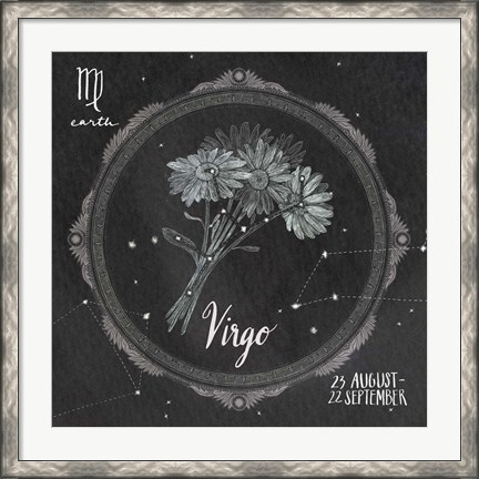 Framed Night Sky Virgo Print