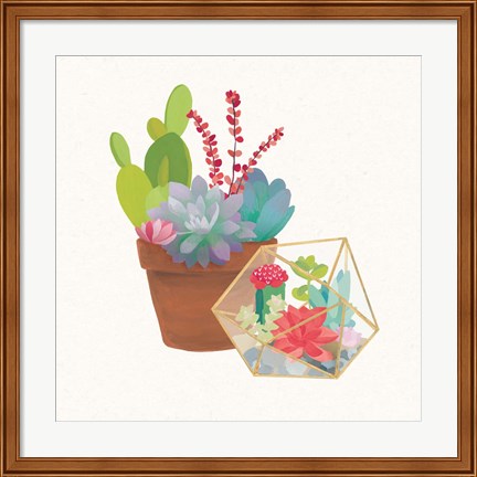 Framed Succulent Garden II Print