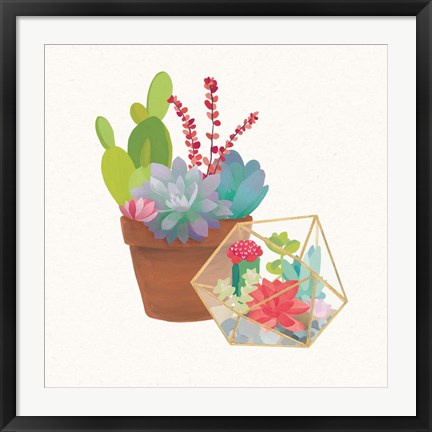 Framed Succulent Garden II Print