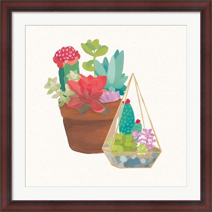 Framed Succulent Garden IV Print