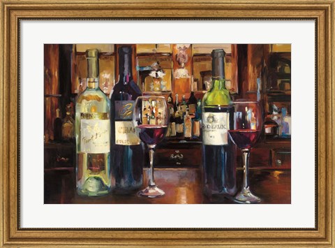 Framed Reflection of Wine Print
