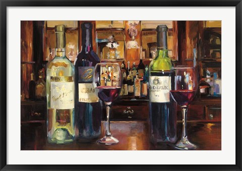 Framed Reflection of Wine Print