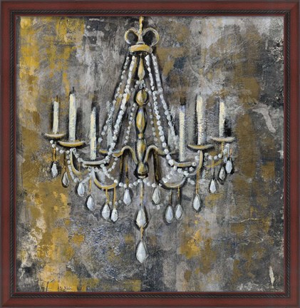 Framed Vintage Chandelier II Print