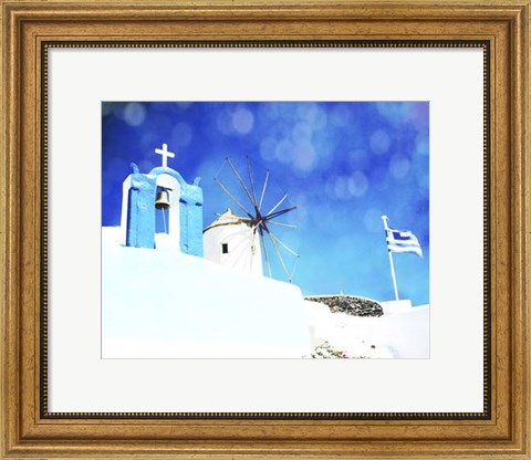 Framed Santorini I Print