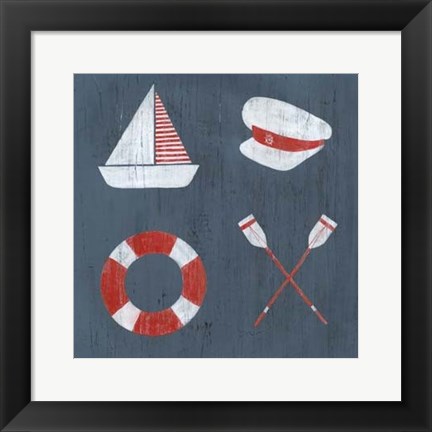 Framed Nautical Quadrant II Print