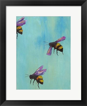 Framed Pollinators III Print