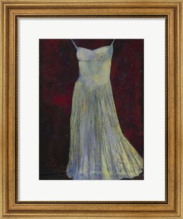 Framed White Dress II Print
