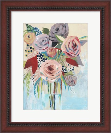 Framed Roseate Posy II Print