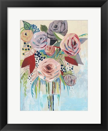 Framed Roseate Posy II Print