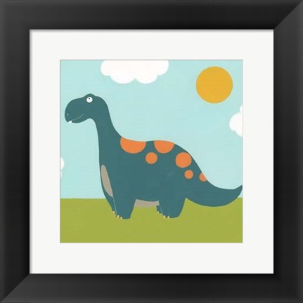 Framed Playtime Dino III Print