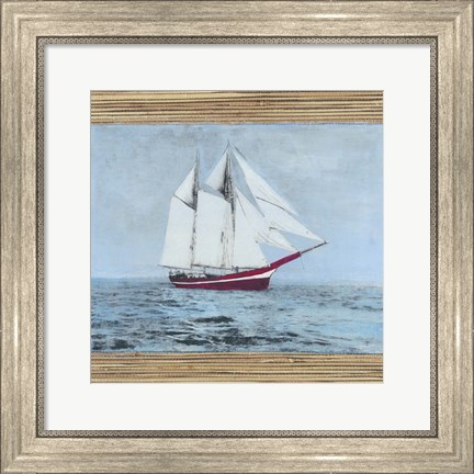 Framed Seagrass Nautical I Print