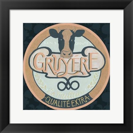 Framed Cheese Label IV Print