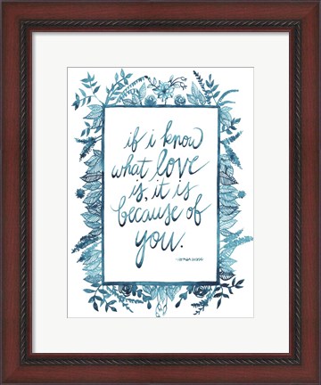 Framed Love Quote II Print