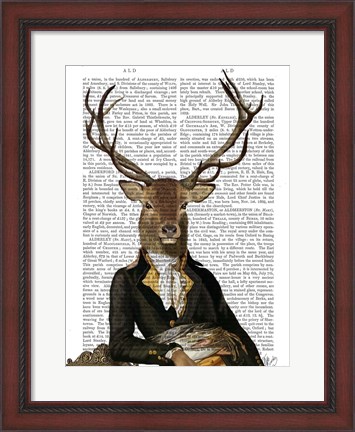 Framed Deer in Chair Print