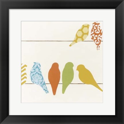 Framed Patterned Perch III Print