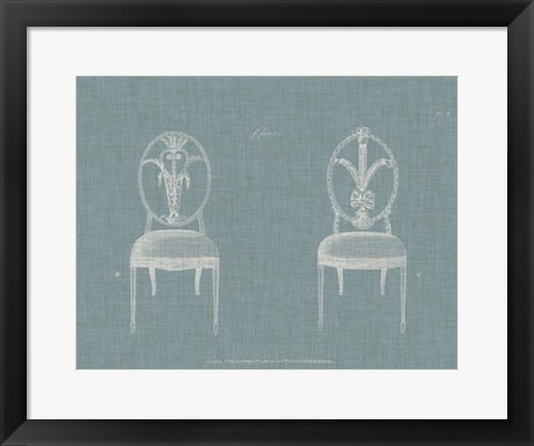 Framed Hepplewhite Chairs IV Print