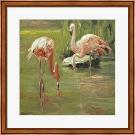 Framed Flamingo II Print