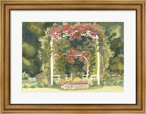 Framed Aquarelle Garden IV Print
