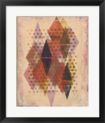 Framed Inked Triangles II Print