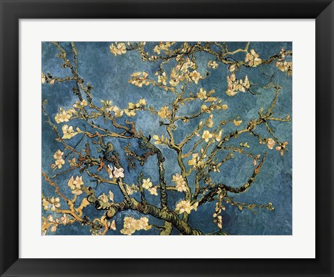 Framed Blossoming Almond Tree, Saint-Remy, c.1890 Print