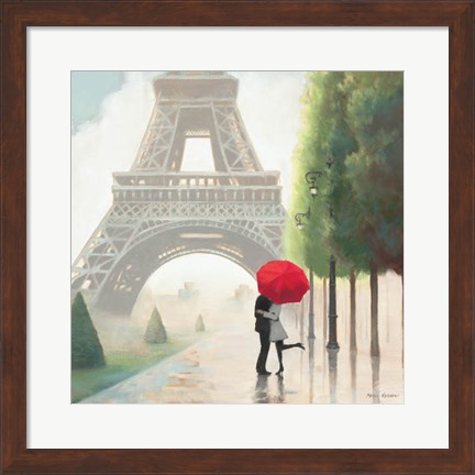 Framed Paris Romance II Print