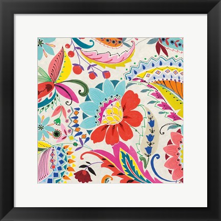 Framed Boho Paisley II Print