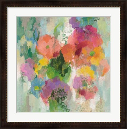 Framed Colorful Garden II Print