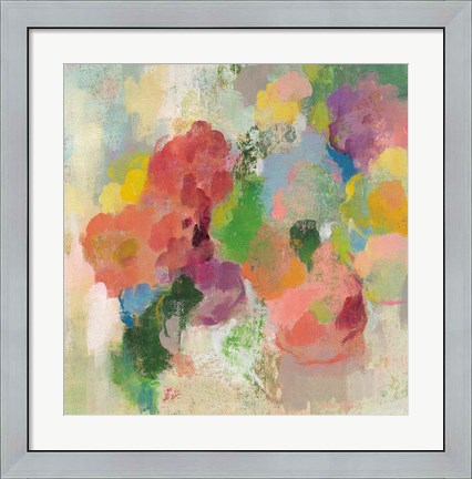 Framed Colorful Garden III Print