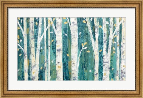 Framed Birches in Spring Print