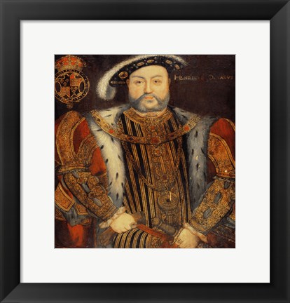 Framed Portrait of Henry VIII E Print