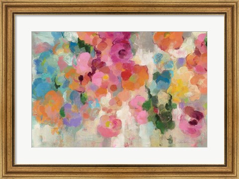 Framed Colorful Garden I Print